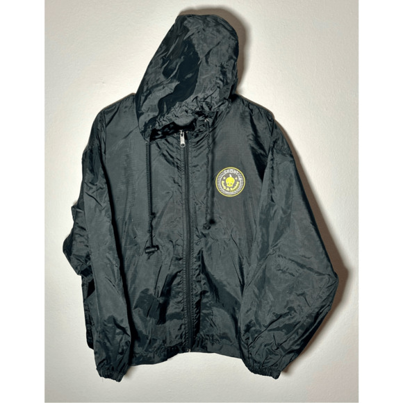 VTG 1997 TWEETY BIRD Looney Tunes Mens Black Nylon Windbreaker Jacket Unlined Sz - Picture 2 of 10